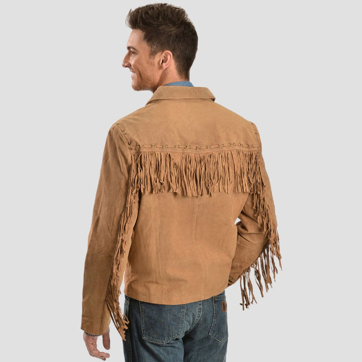 For those who love bold fashion, this suede fringe leather jacket is the perfect choice to elevate your cowboy look with a touch of uniqueness.