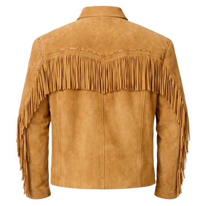 Western style suede fringe jacket