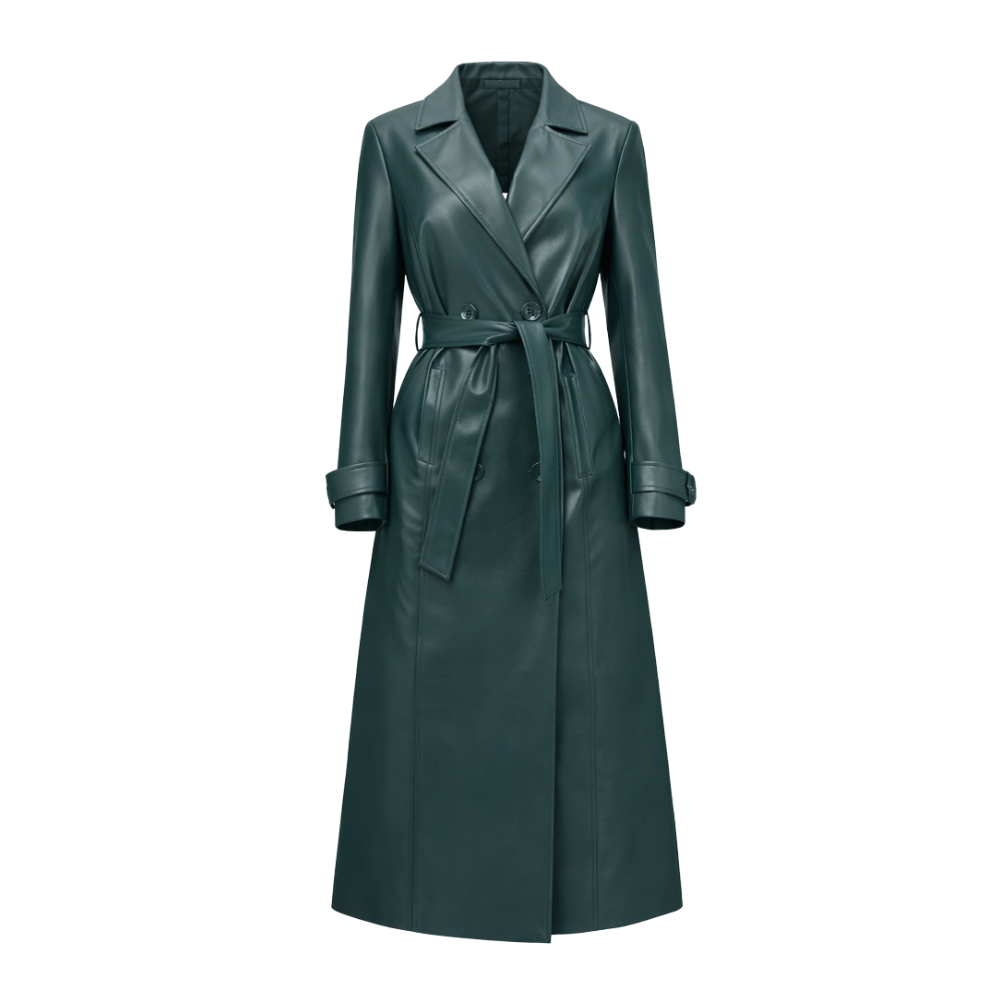 Elegant Womens Long Leather Coat, Stylish & Timeless Design trendytannery Elegant Womens Long Leather Coat, Stylish & Timeless Design trendytannery
